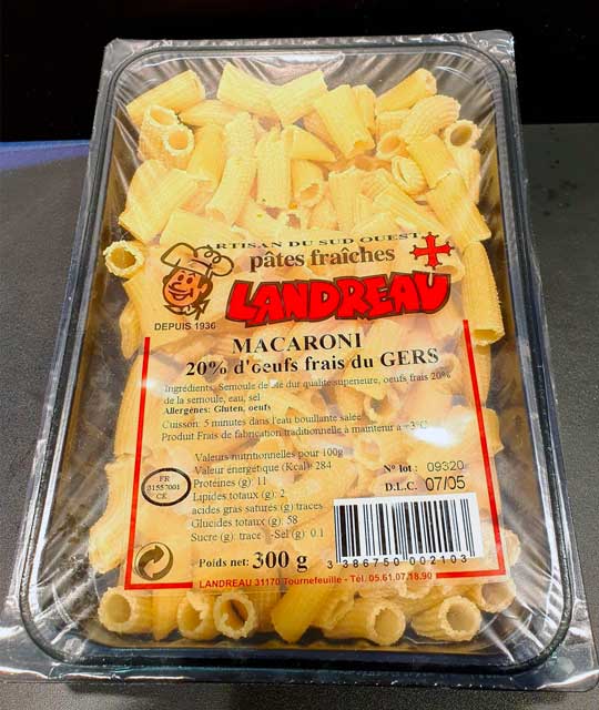 Macaroni - Crémerie Canac Domange